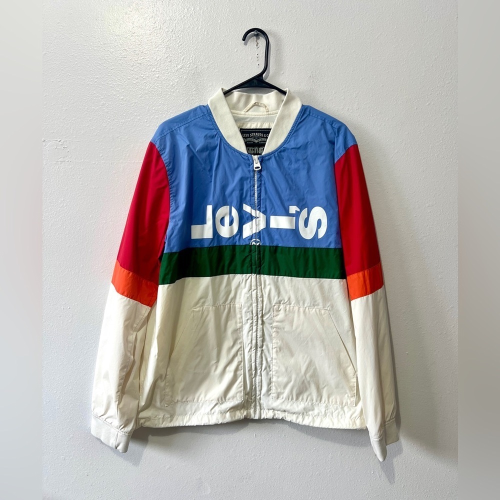 Levi's Retro Varsity Bomber Zip-Up Windbreaker Jacket - Large - Picture 5 of 14